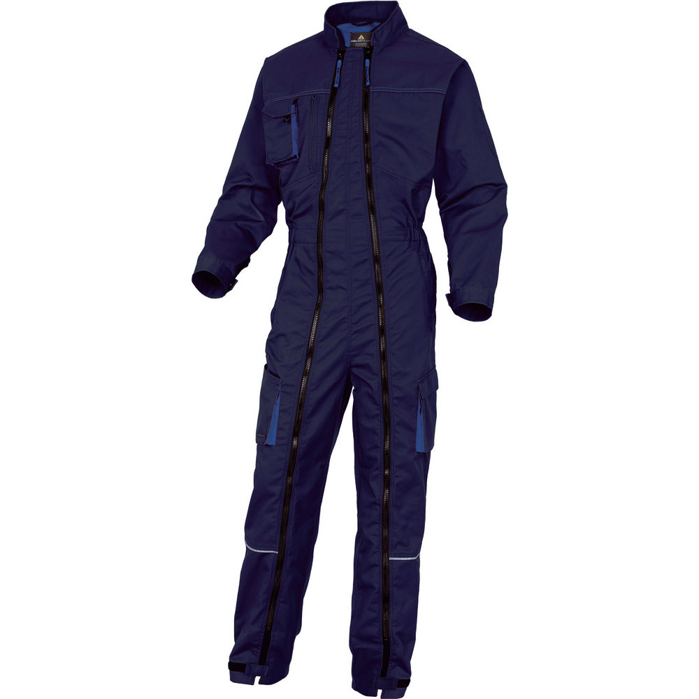 Combinaison de travail Mach2 bleu marine et bleu roi double zip DeltaPlus, Taille S