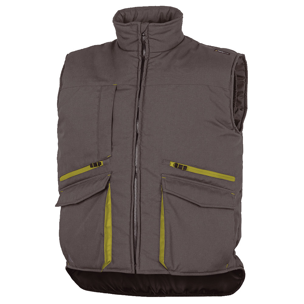 Gilet multipoches Gris/ vert Delta Plus, taille XXXL.