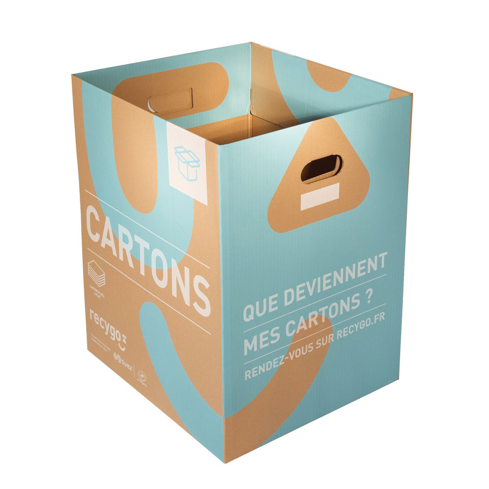 ECOBOX boîte de collecte pour le tri et recyclage des emballages cartons, par 10