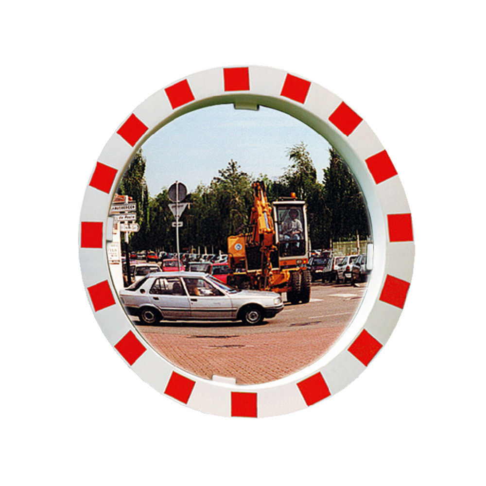 Miroir de circulation Vialux® polymir rouge et blanc ø 60 cm