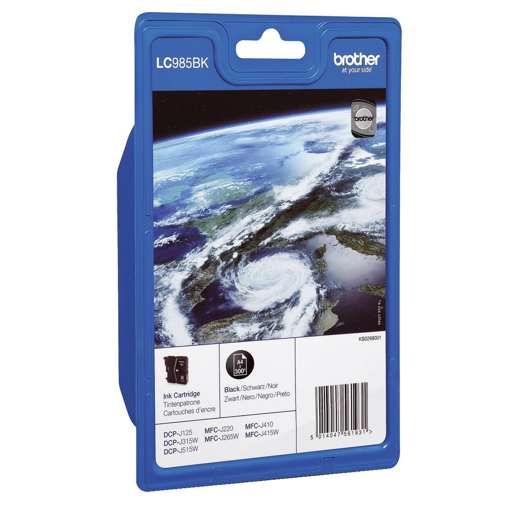 Cartouche Brother LC985BK noir pour imprimantes jet d'encre