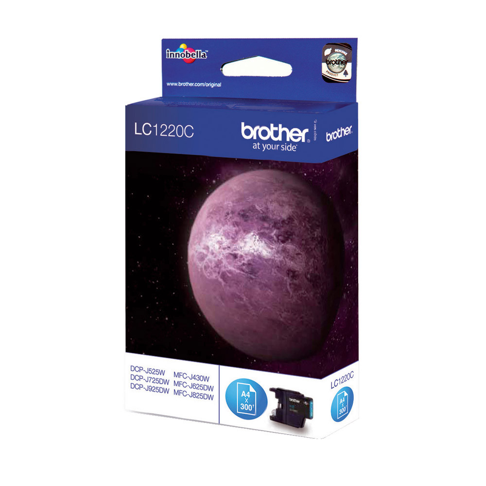 Cartouche Brother LC1220C cyan pour imprimantes jet d'encre