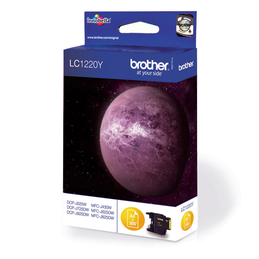 Cartouche Brother LC1220Y jaune pour imprimantes jet d'encre