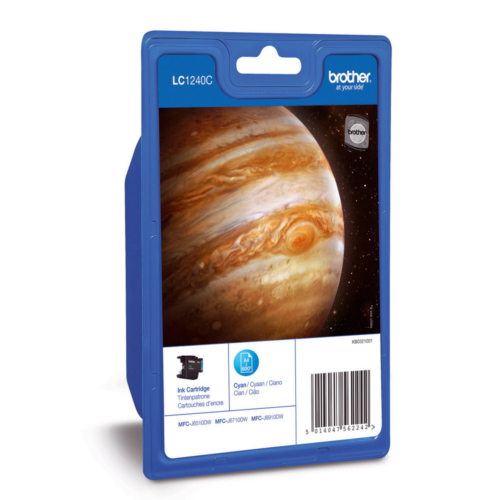 Cartouche Brother LC1240C cyan pour imprimantes jet d'encre