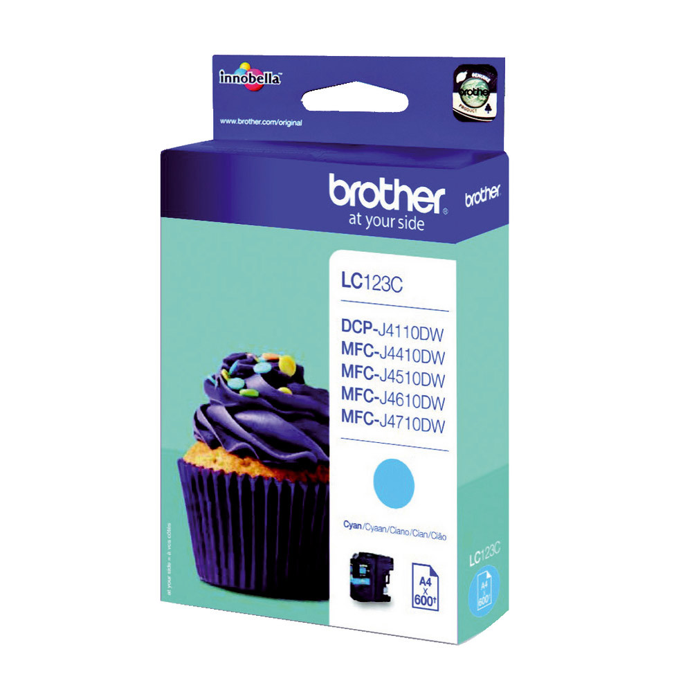Cartouche Brother LC123C cyan pour imprimantes jet d'encre