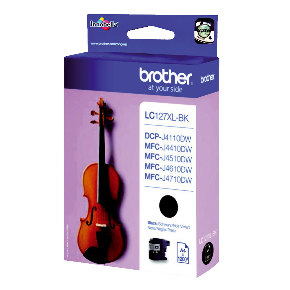 Cartouche Brother LC127XLBK noir pour imprimantes jet d'encre