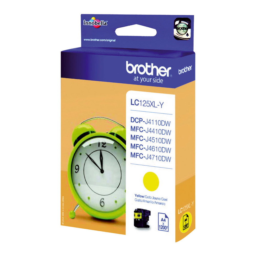 Cartouche Brother LC127XLY jaune pour imprimantes jet d'encre