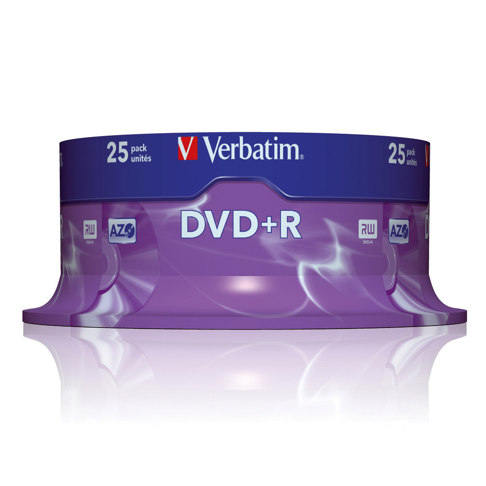 Spindle 25 DVD+R 4,7 Go Verbatim AZO 16x