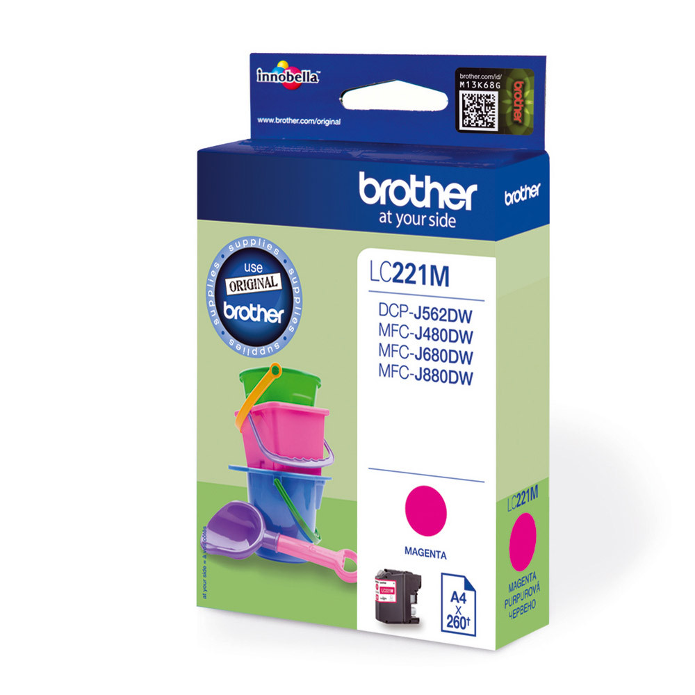 Cartouche Brother LC221M magenta pour imprimantes jet d'encre
