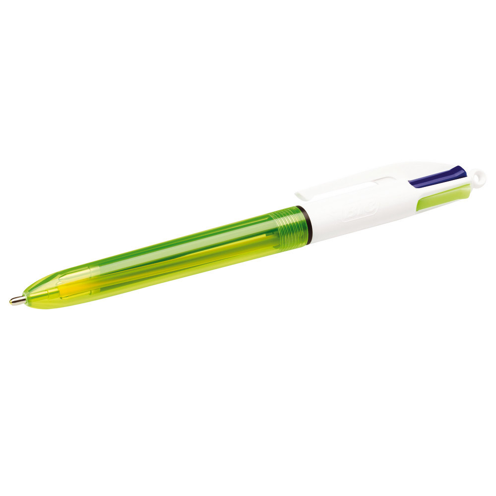 2 stylos 4 couleurs fluo Bic