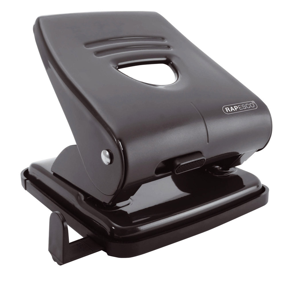 Perforateur 2 trous 827 en métal Rapesco coloris noir