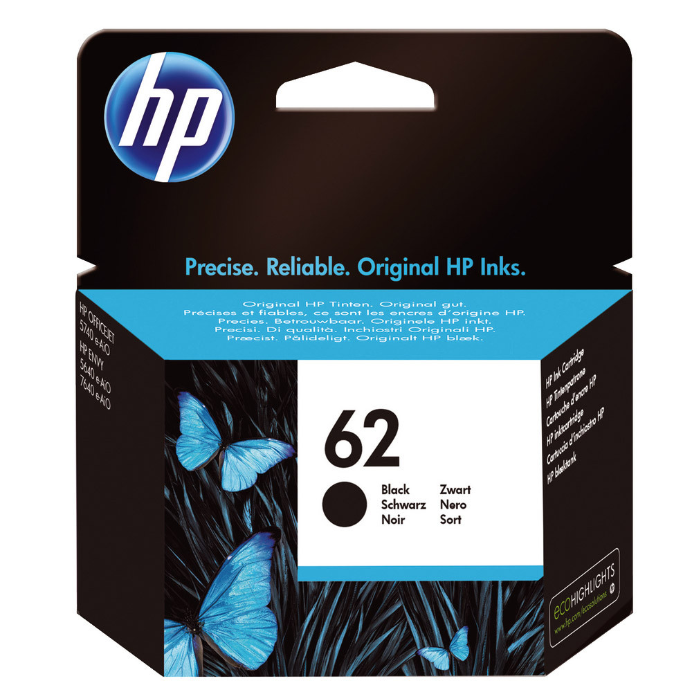 Cartouche HP 62 noir pour imprimantes jet d'encre