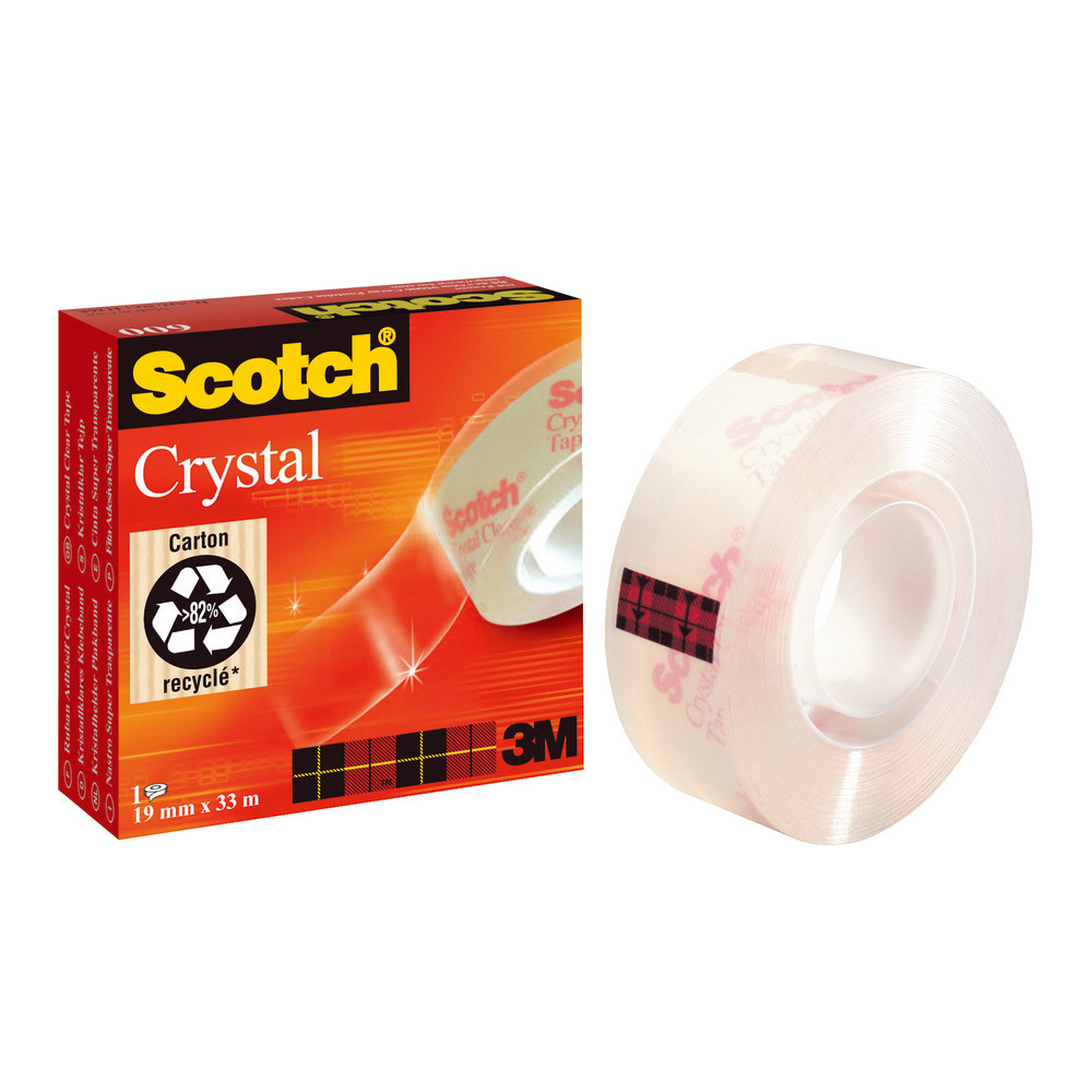 6 rubans adhésifs Scotch Crystal 19 mm x 33 m