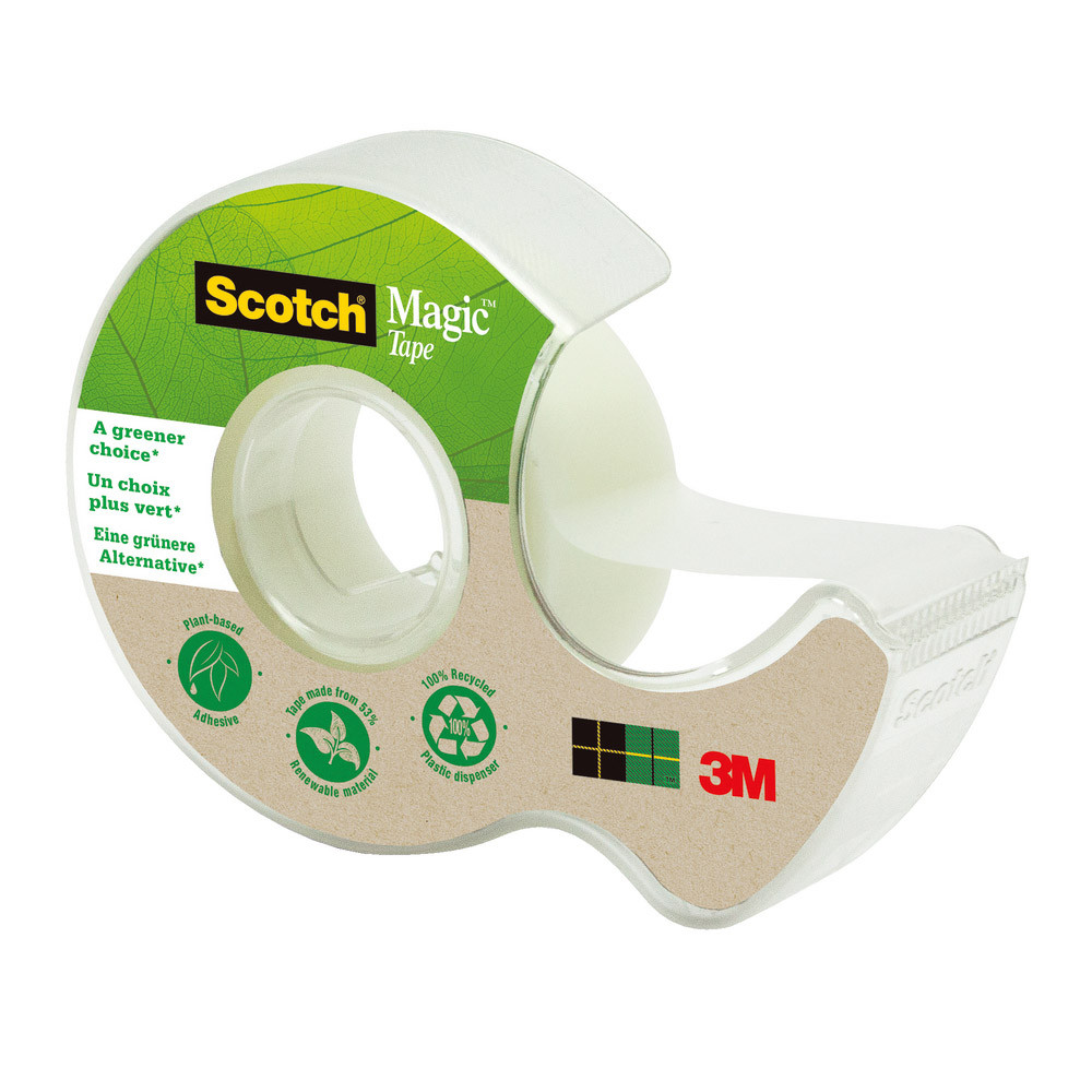 Dévidoir et ruban adhésif invisible Scotch Magic™ 900 19 mm x 25 m
