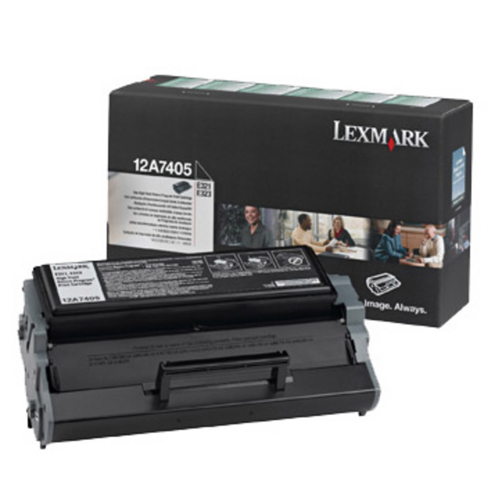 Toner Lexmark n°12A7405 noir pour imprimantes laser