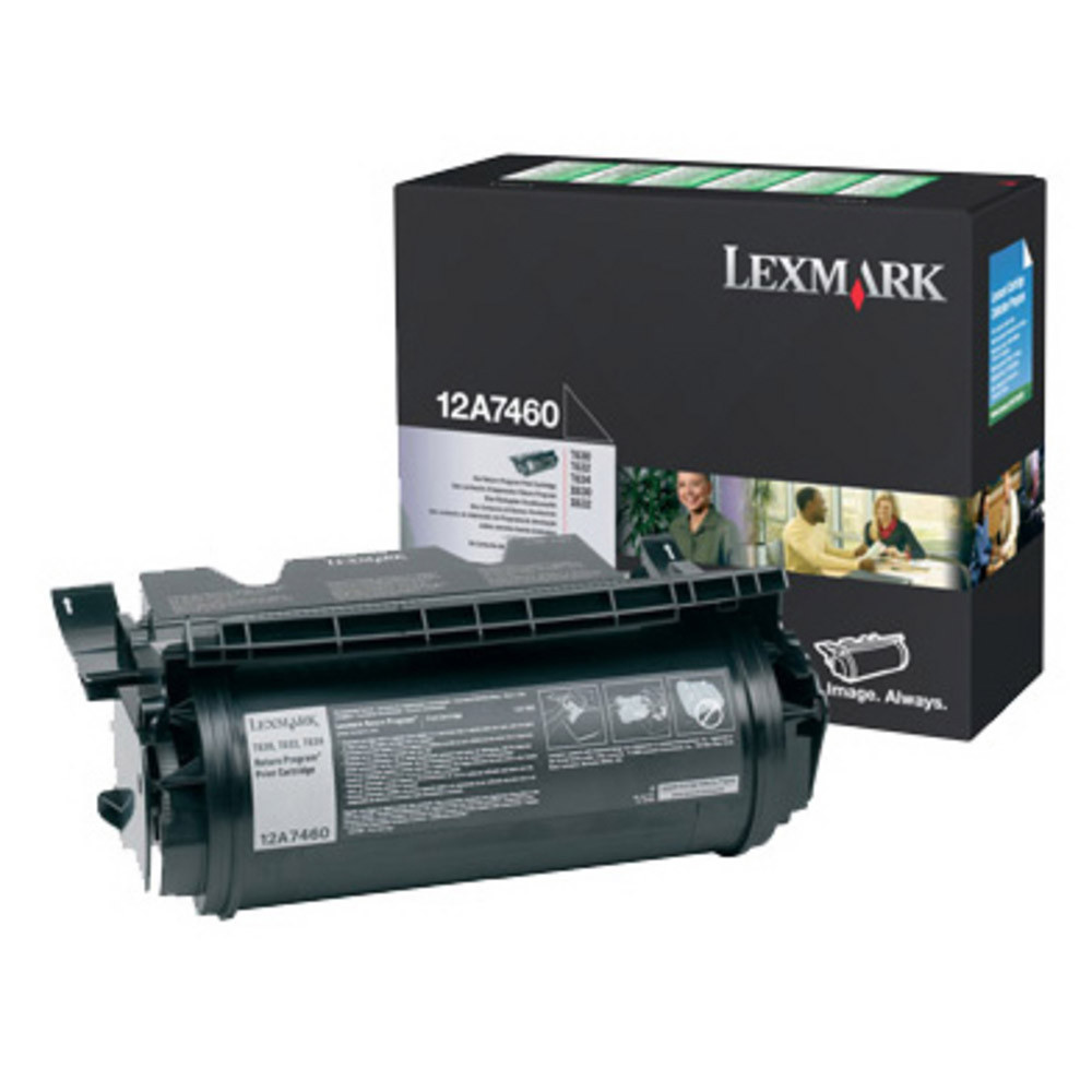 Toner Lexmark n°12A7460 noir pour imprimantes laser