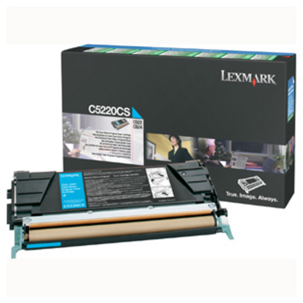 Toner Lexmark n°C5220CS cyan pour imprimantes laser