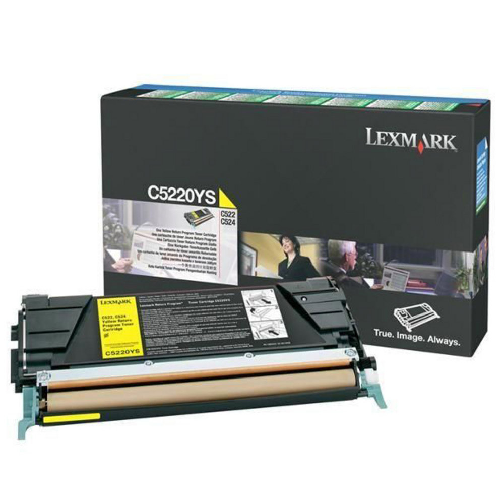 Toner Lexmark n°C5220YS jaune pour imprimantes laser