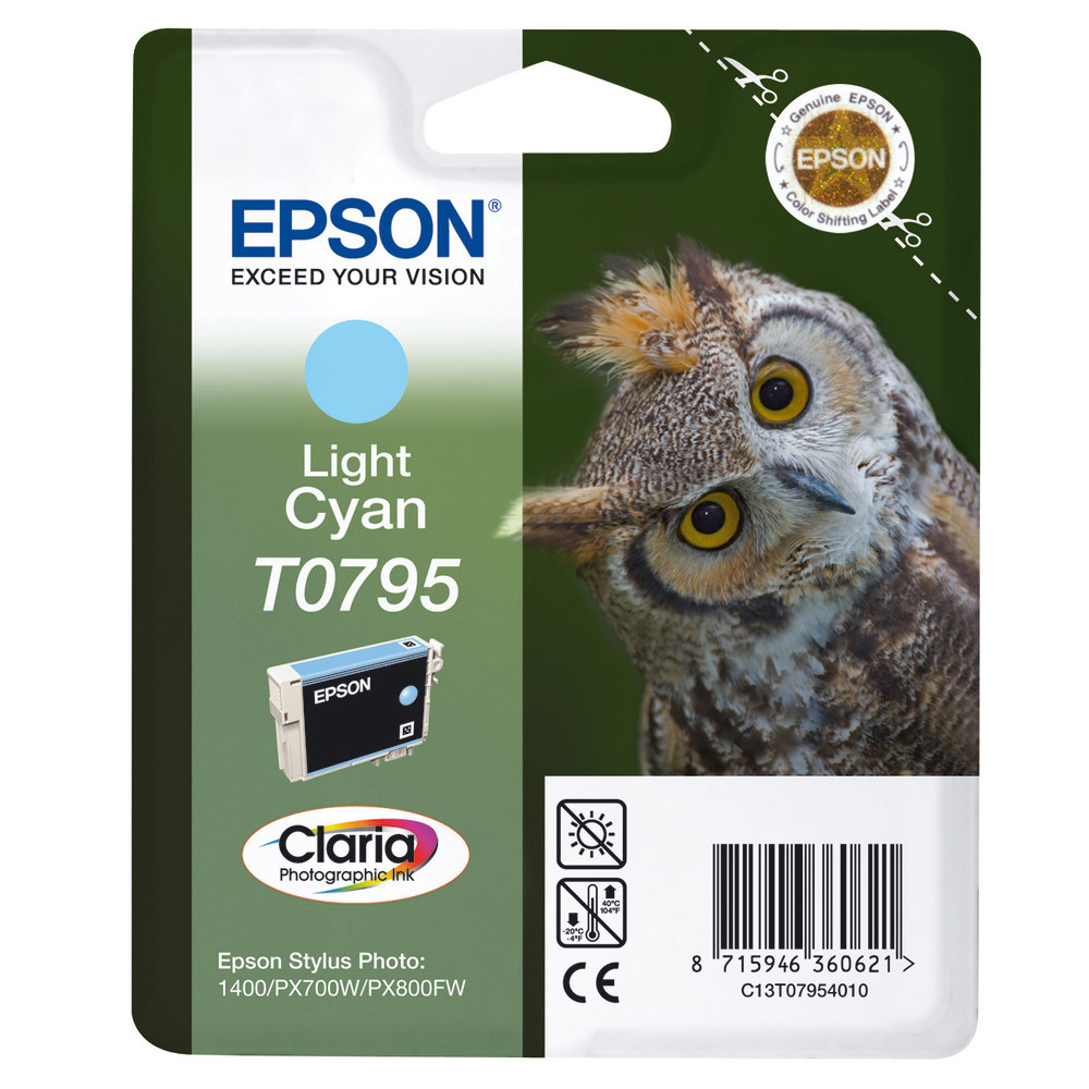 Cartouche Epson T0795 light cyan pour imprimantes jet d'encre