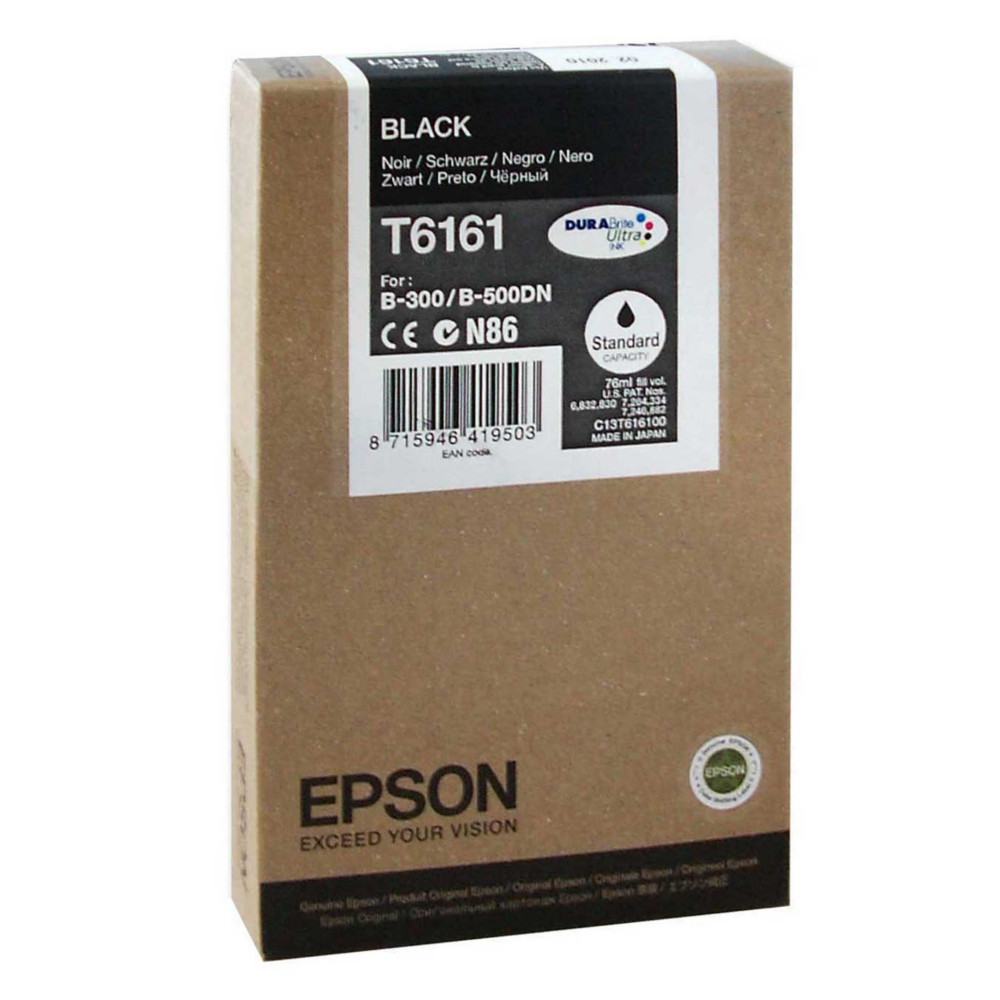 Cartouche Epson T6161 noir pour imprimantes jet d'encre