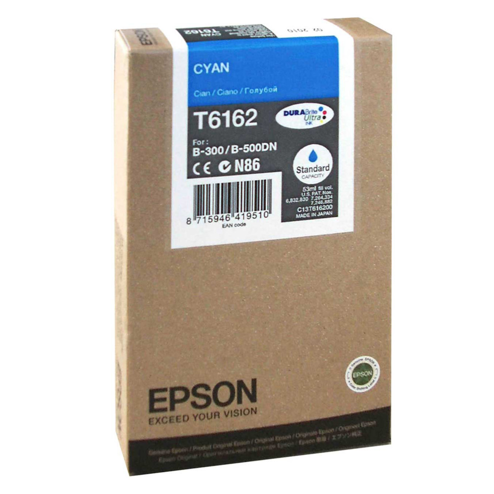 Cartouche Epson T6162 cyan pour imprimantes jet d'encre