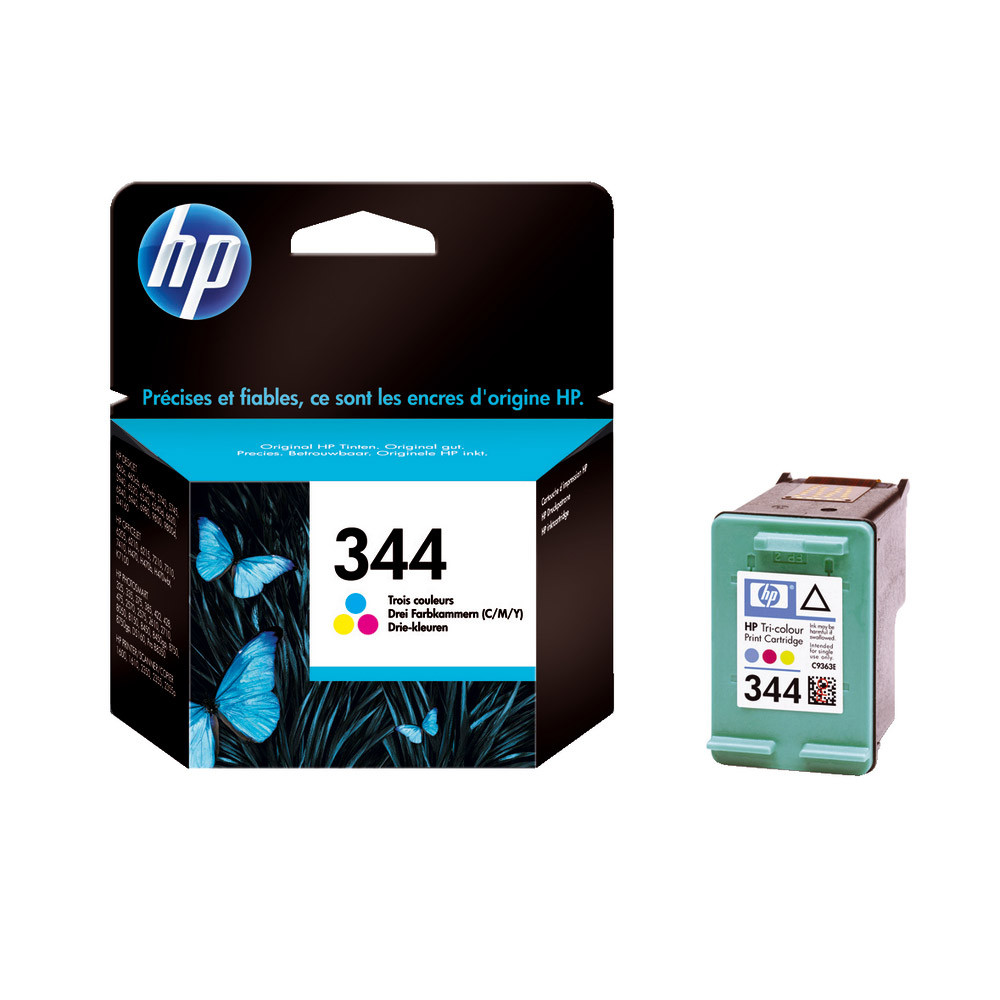 Cartouche HP 344 couleurs (cyan + magenta + jaune) pour imprimantes jet d'encre