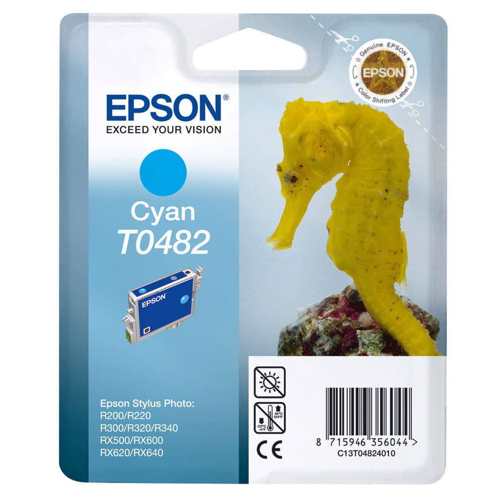 Cartouche Epson T0482 cyan pour imprimantes jet d'encre