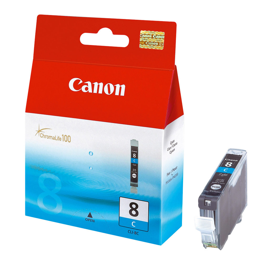 Cartouche Canon CLI 8C cyan pour imprimantes jet d'encre
