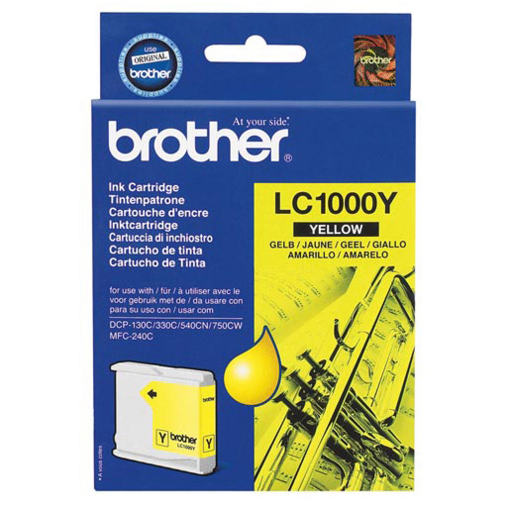 Cartouche Brother LC1000Y jaune pour imprimantes jet d'encre