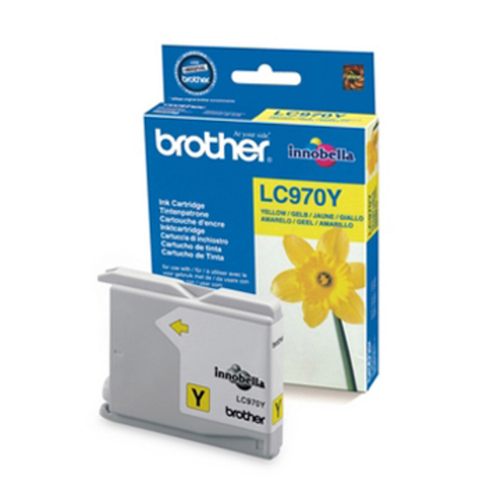 Cartouche Brother LC970Y jaune pour imprimantes jet d'encre
