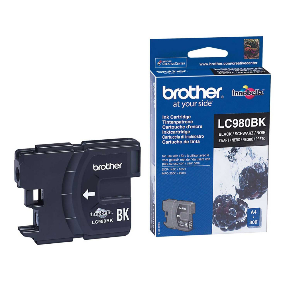 Cartouche Brother LC980BK noir pour imprimantes jet d'encre