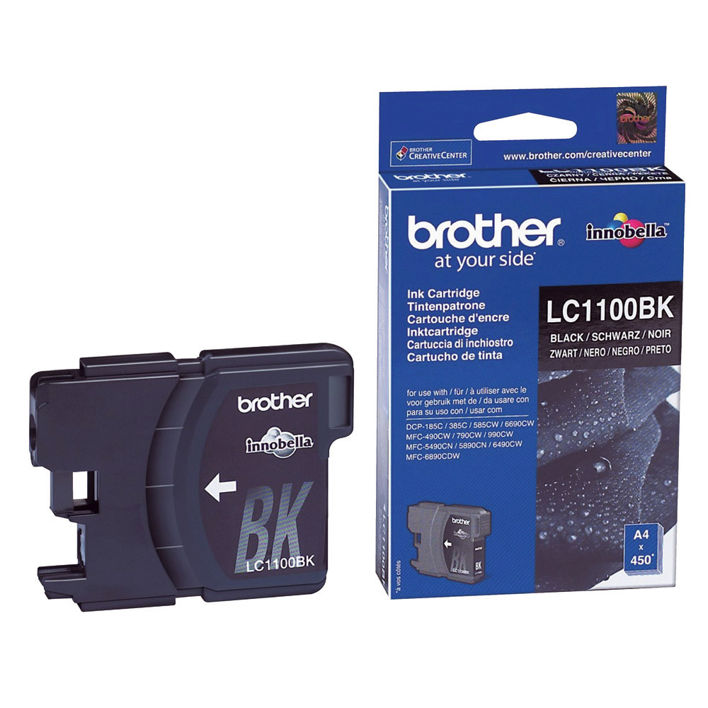 Cartouche Brother LC1100BK noir pour imprimante jet d'encre