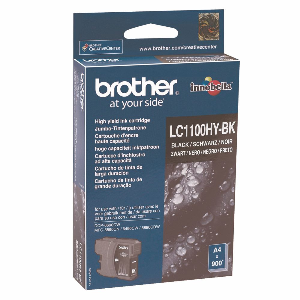Cartouche Brother LC1100HYBK noir pour imprimantes jet d'encre