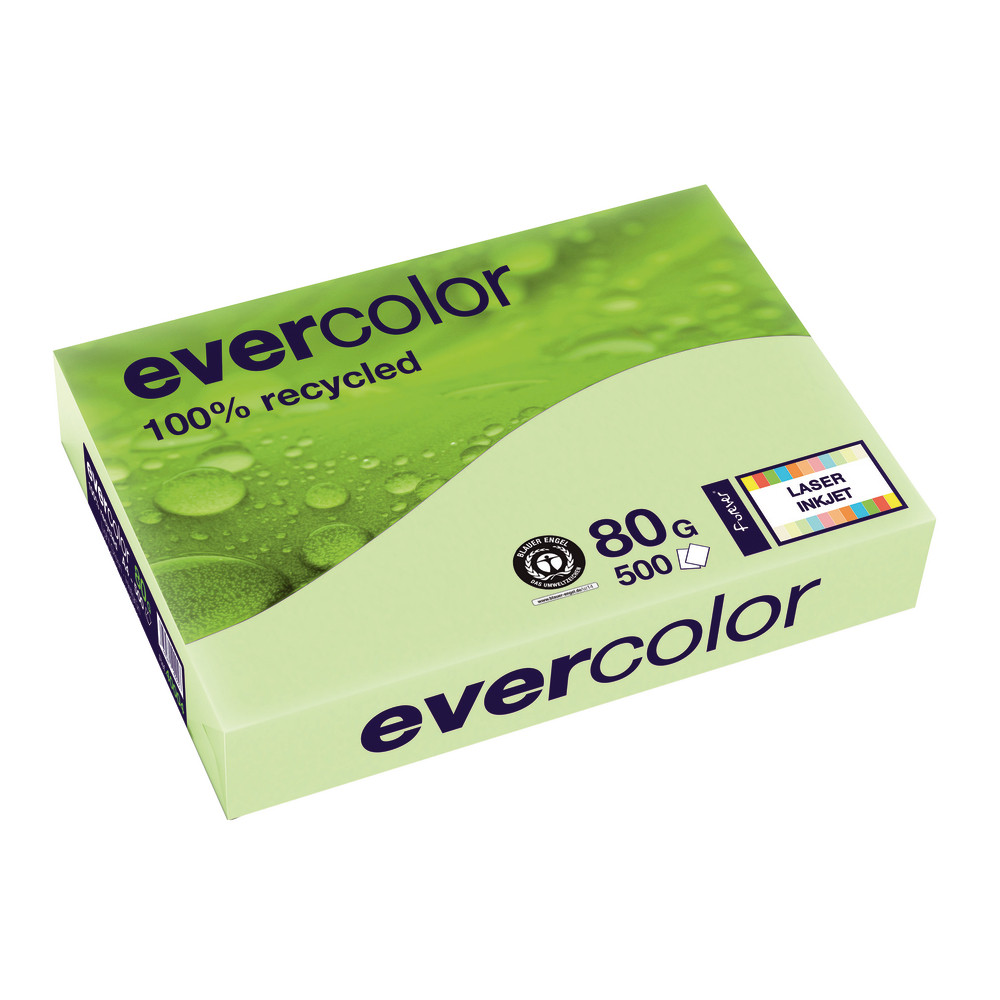 5 ramettes papier Clairefontaine Evercolor coloris vert A4 80g