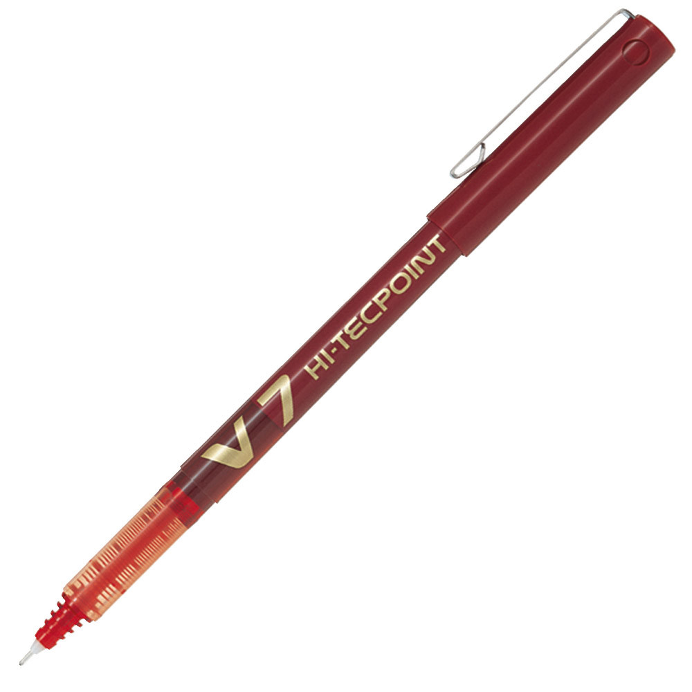 2 stylos rollers V-Ball 07 Hi- Tecpoint Pilot coloris rouge