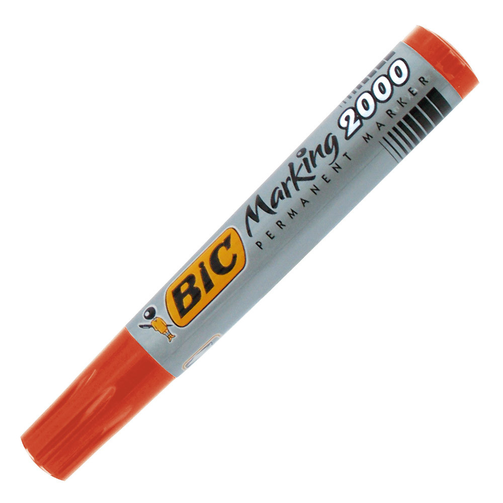 2 marqueurs permanents Bic 2000 Coloris rouge