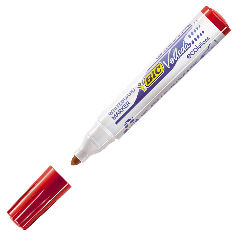 2 marqueurs Bic Velleda 1701 coloris rouge