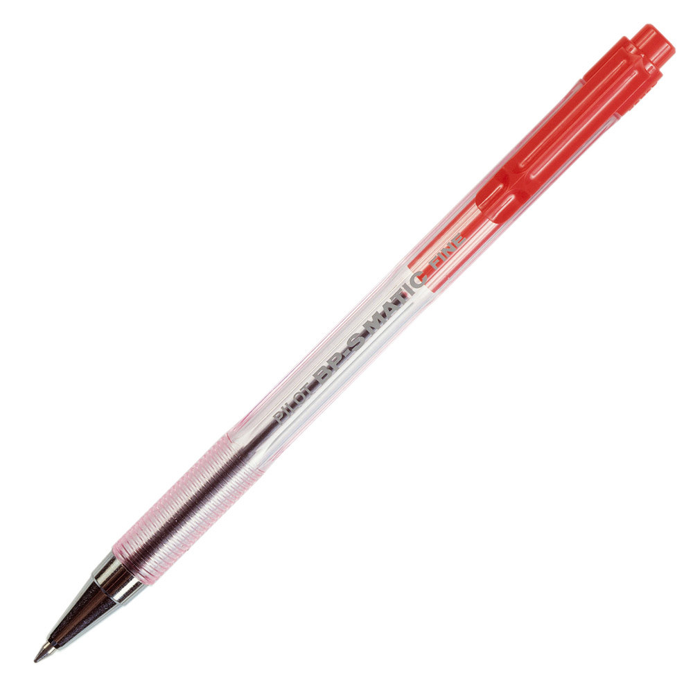 12 stylos bille Pilot BP-S Matic coloris rouge