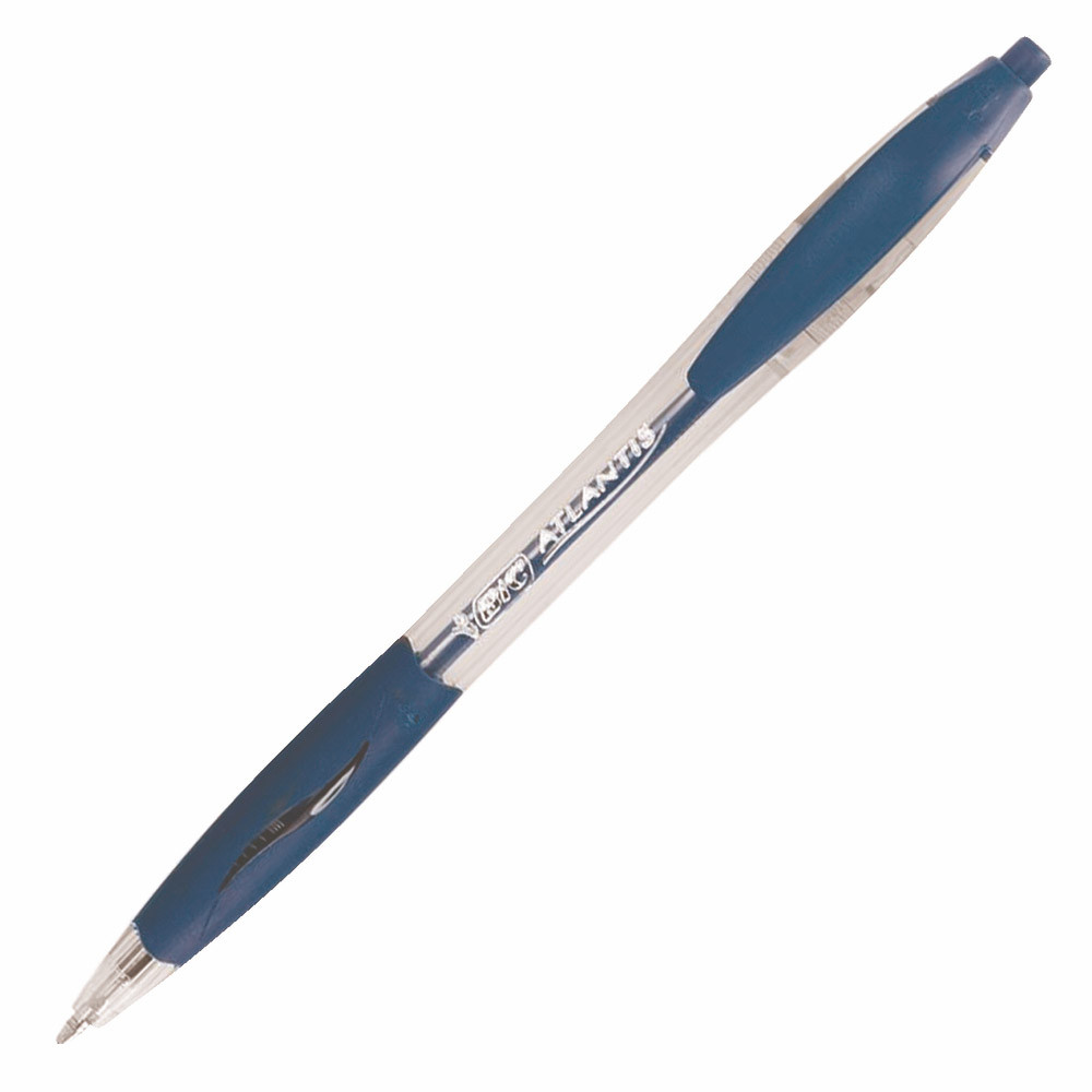 12 stylos-bille Bic® Atlantis coloris bleu