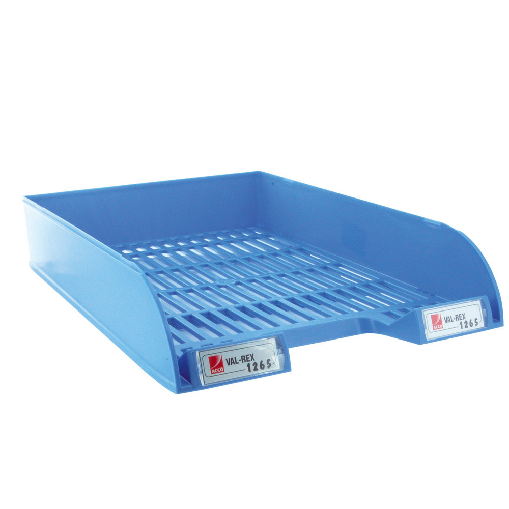 6 Bacs à courrier Gamme classique Val-Rex coloris bleu