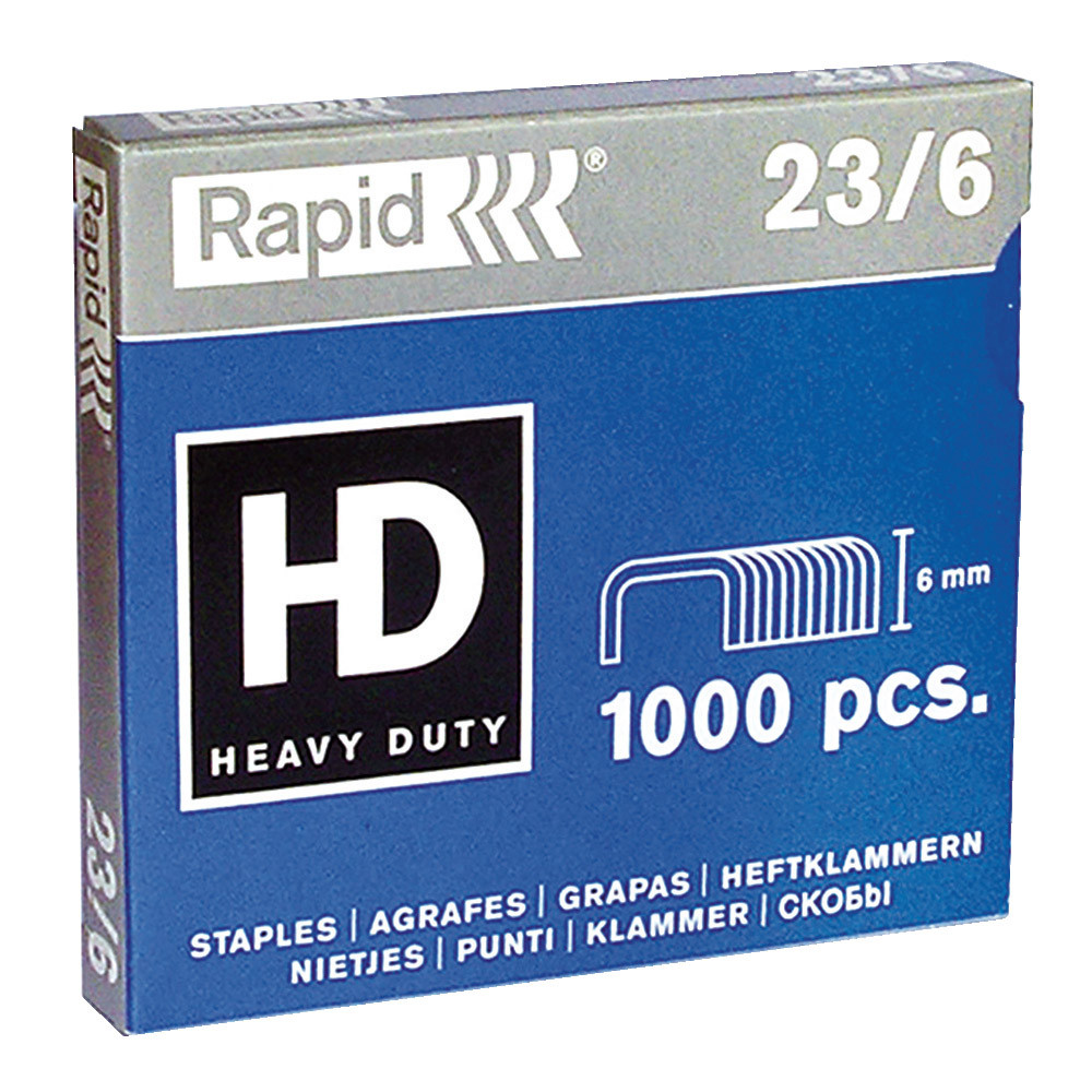 1000 agrafes normalisées standard n° 23/6 Rapid