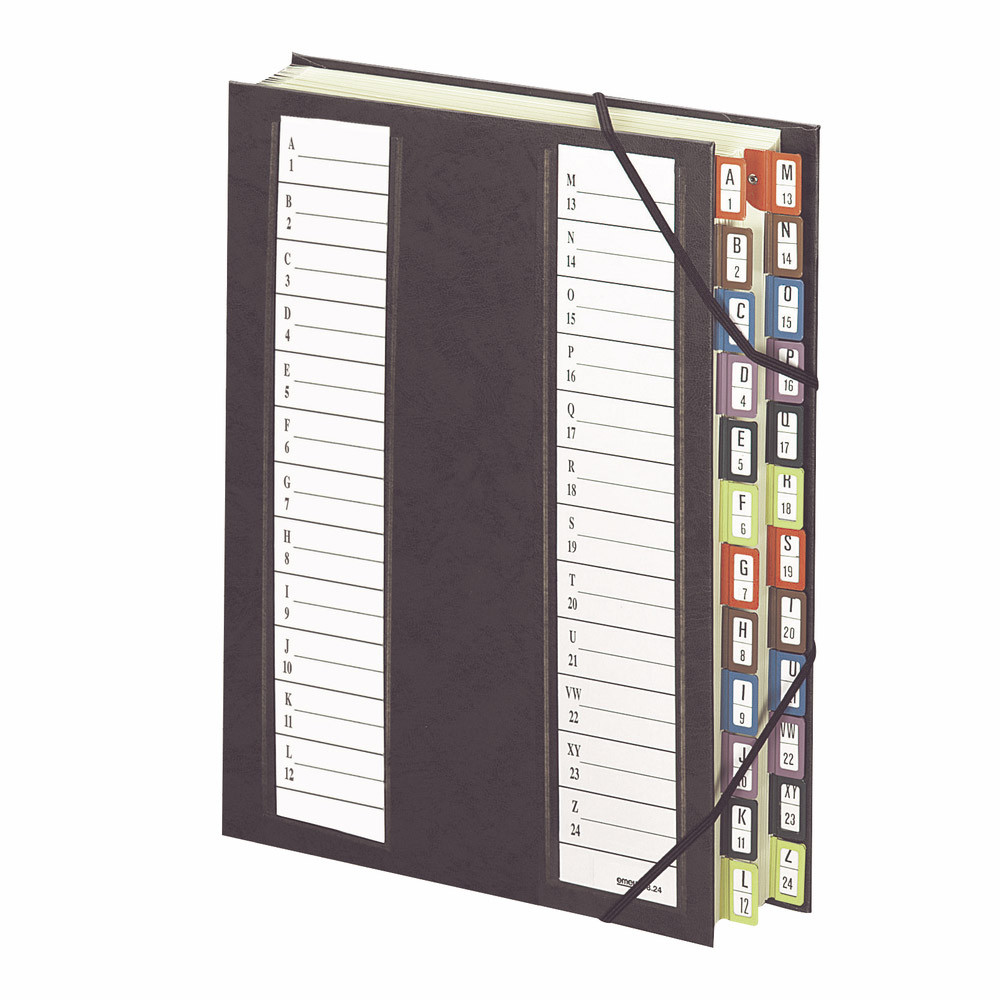 Trieurs 24 touches à élastiques Direction Extendos coloris noir