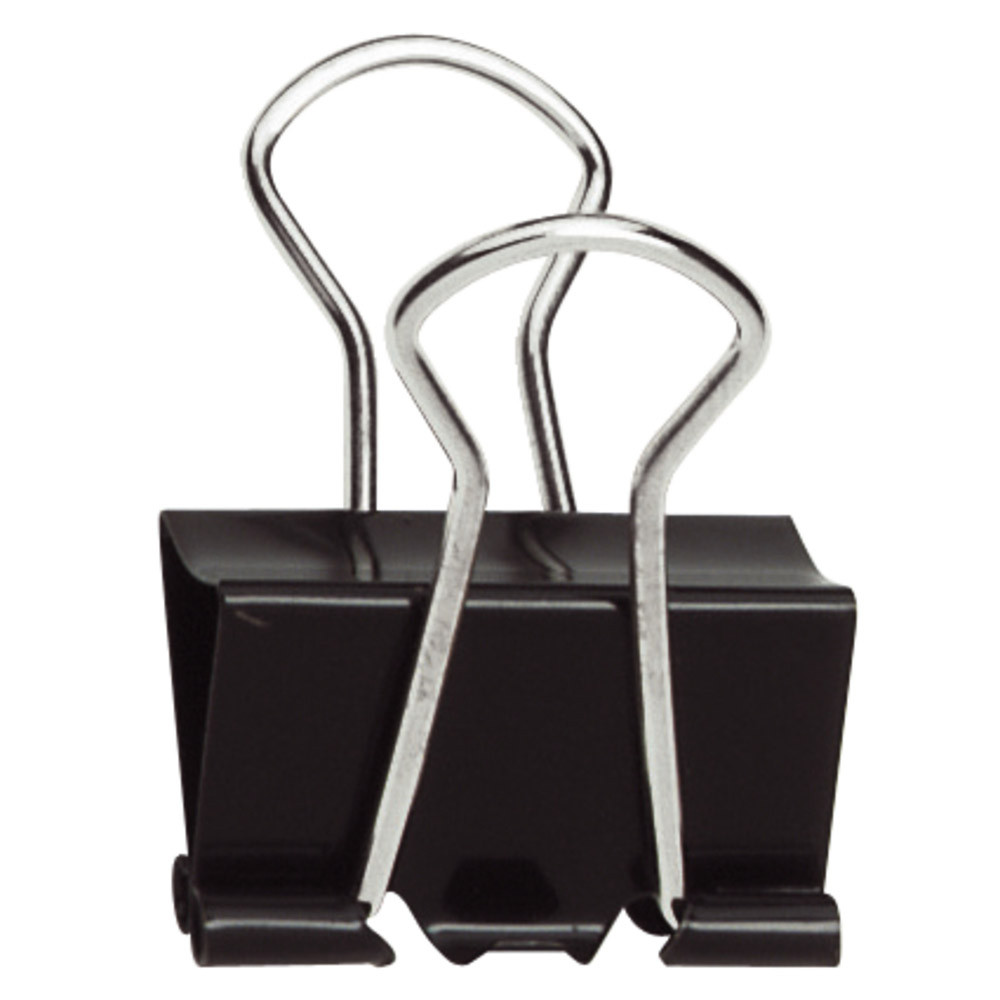 12 pinces clips 32 mm coloris noir, le lot