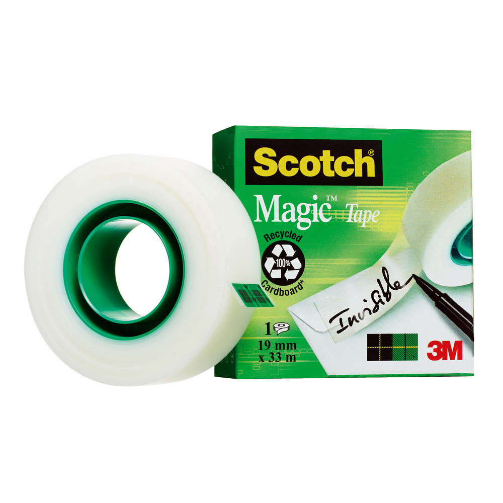 6 rubans adhésifs invisibles Scotch® Magic 19 mm x 33 m