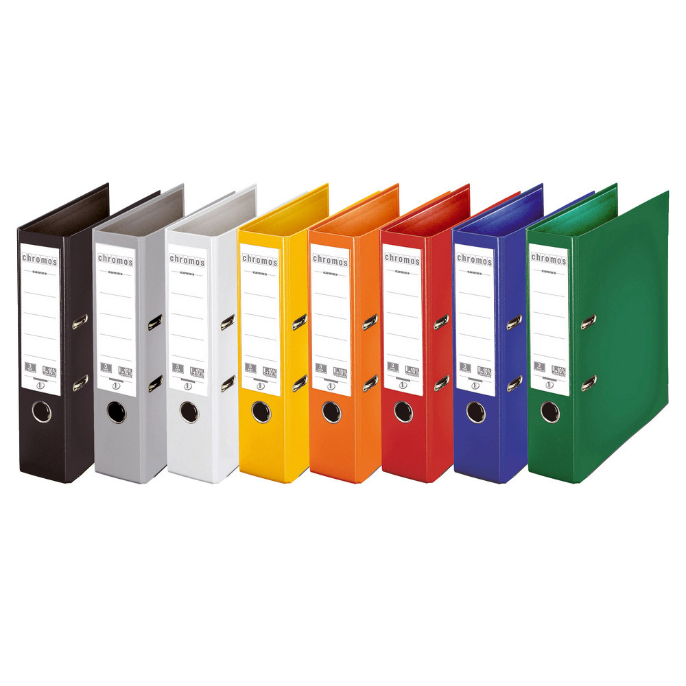 10 classeurs à levier Esselte Chromos Plus coloris assortis classique