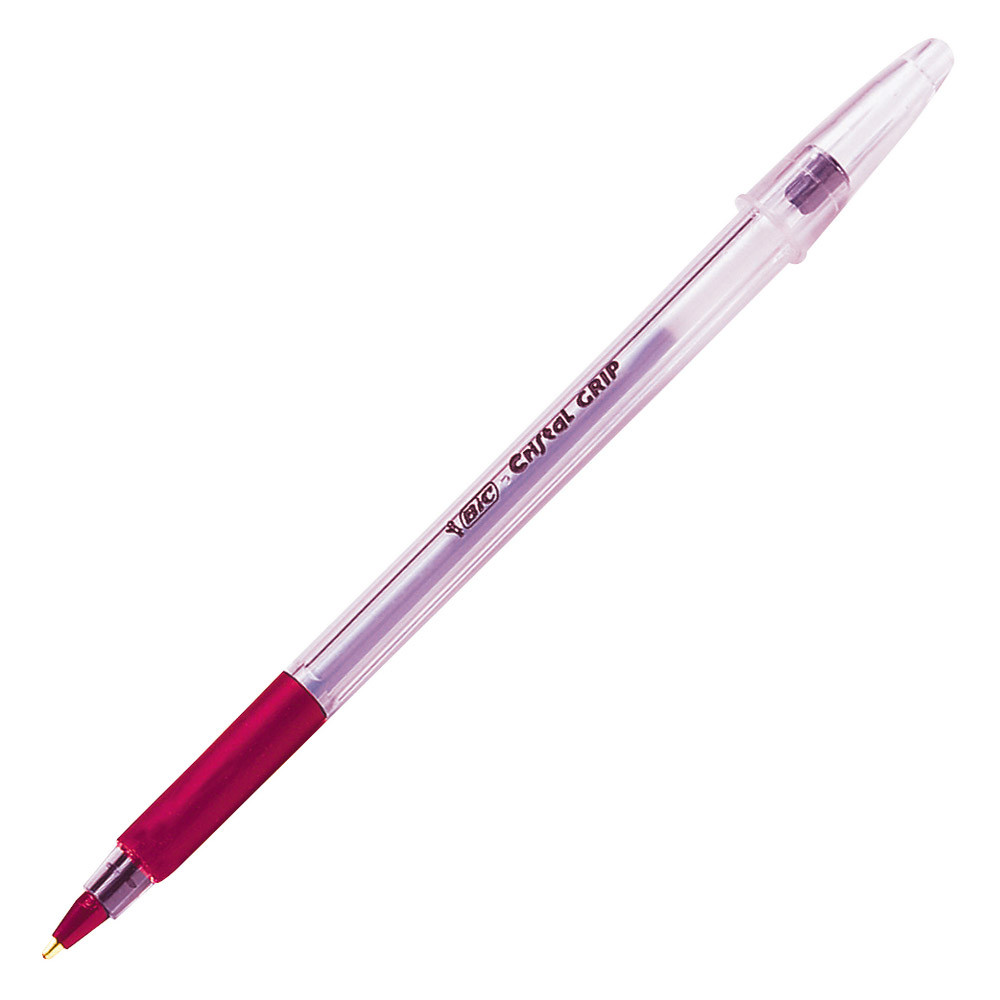 20 stylos-bille Bic® Cristal Grip coloris rouge