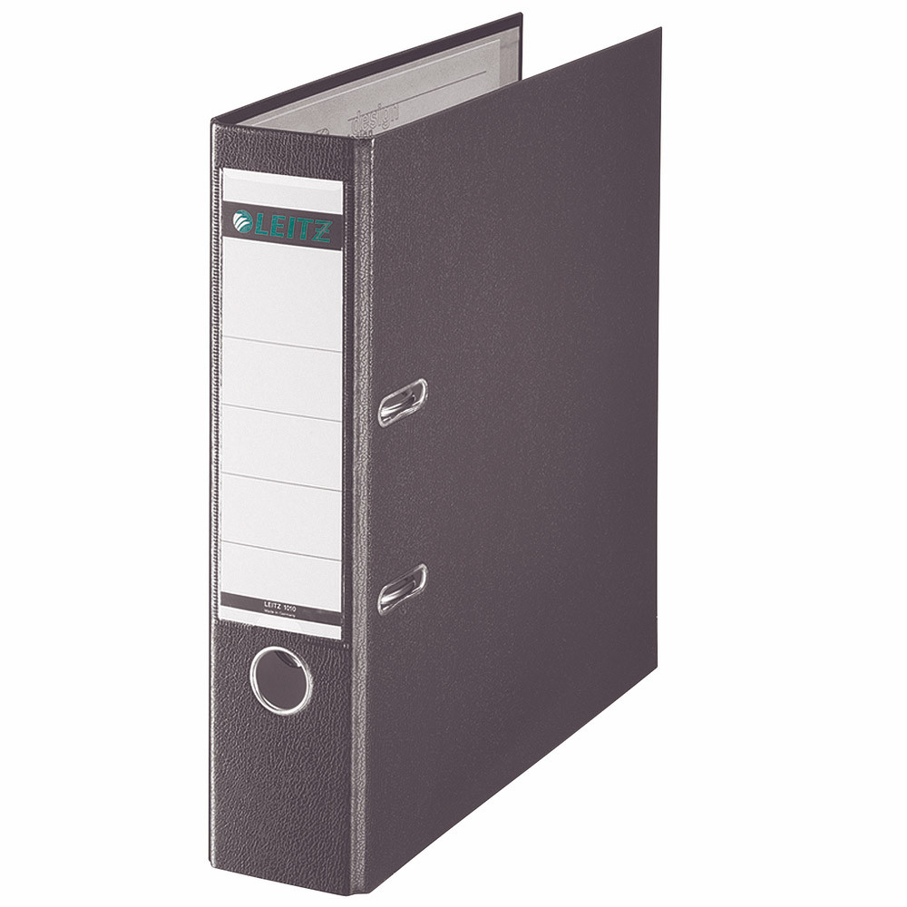 5 classeurs à levier Leitz 180° standard polypropylène coloris noir