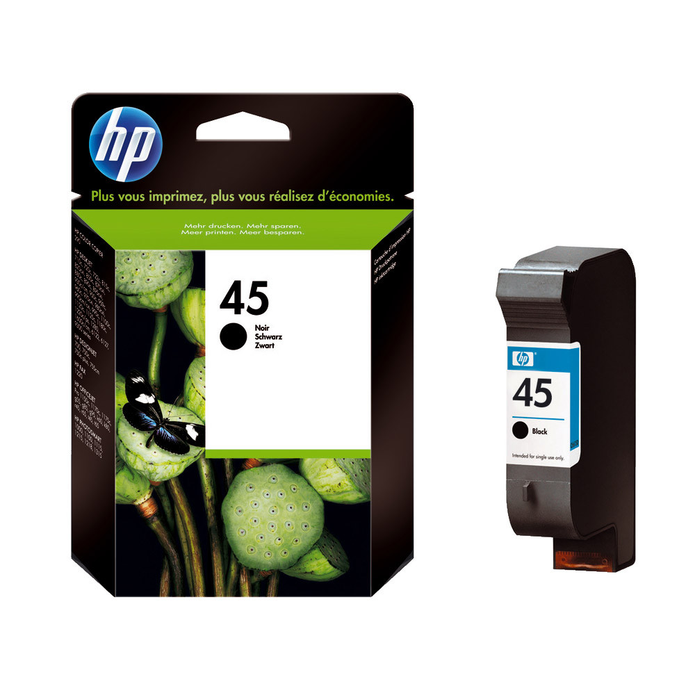Cartouche HP 45 large noir pour imprimantes jet d'encre
