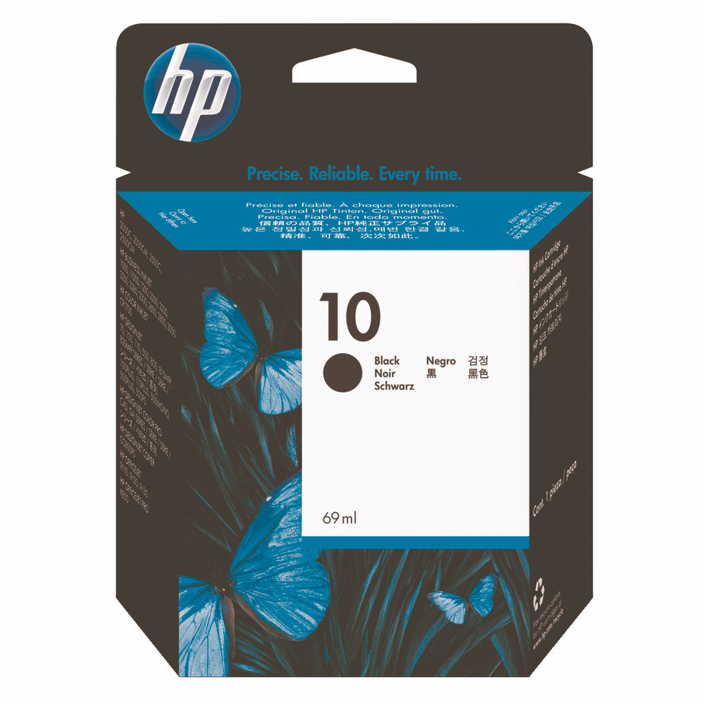 Cartouche HP 10 noir pour imprimantes jet d'encre