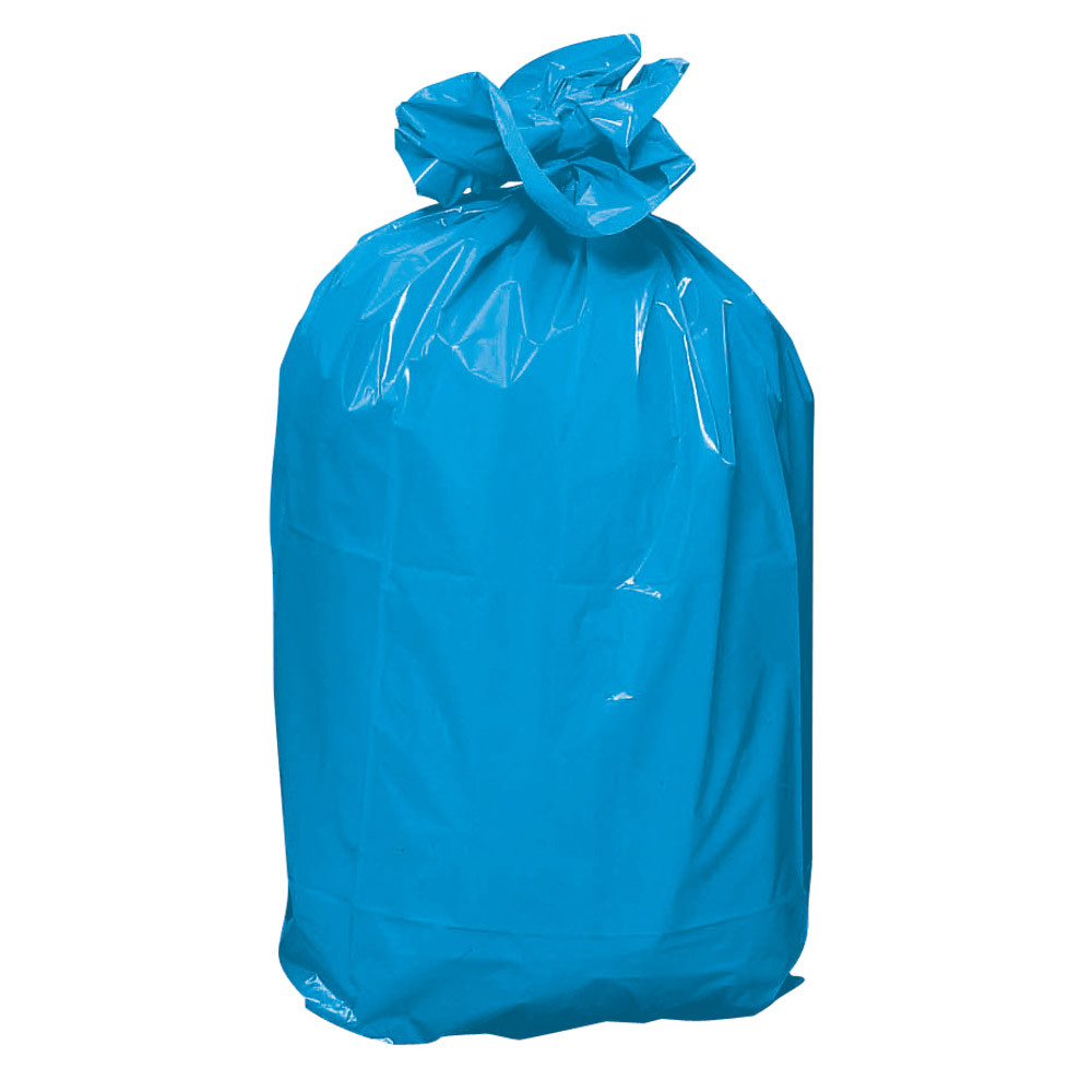 Sacs poubelle bleu 110 L, le carton de 200